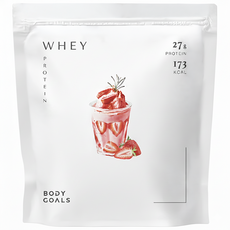 BODY GOALS 多效乳清蛋白飲 PRO大包裝 草莓牛奶, 1kg, 1包