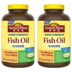 Nature Made 萊萃美 魚油軟膠囊, 2個, 200顆