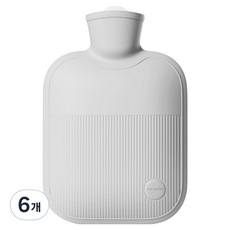 쇼핑닥터 새지않는 따듯함 찜질 온수 주머니 커버없음 코랄그레이 500ml, 6개