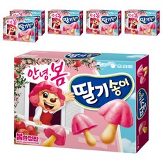 ORION 好麗友 蘑菇造型餅乾 草莓口味, 6盒, 50g