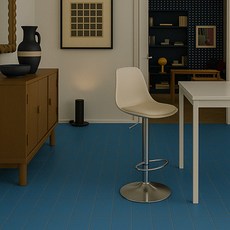 16 Piece 中世紀風格附腳踏板吧檯椅組, 米色 + 鍍鉻, 2個