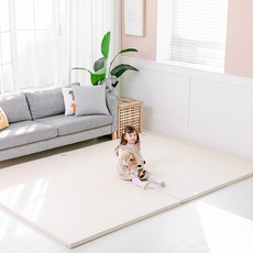 엘라즈 베이비 제로갭 항균인증 유아 폴더매트 2p, 아이보리