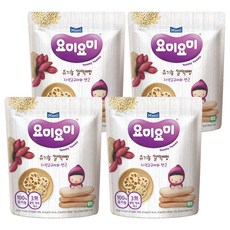 요미요미 유기농 쌀떡뻥, 자색고구마와 연근, 30g, 4개