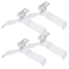 防滑塗層襯衫夾克上衣衣架, 白色, 40個