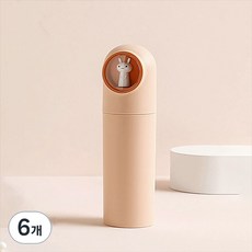 THE ZAKKA 膠囊兔便攜式牙刷盒, 粉色, 6個