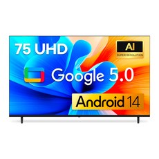 이스트라 4K UHD 1등급 AI 맥스 구글 5.0 스마트 TV, AH751UHD, 방문설치, 스탠드형, 189.3cm(75인치)