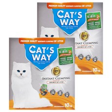CAT'S WAY 貓趣味 天然礦物貓砂 超低粉塵 瞬間凝結 天然香氣, 尤加利, 10kg, 2袋