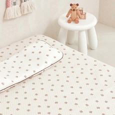 La vikit 嬰幼兒用高級防滑純棉防水墊, 咕咕熊, 1個