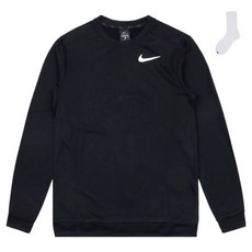 Nike 男款 Dri Swoosh 圓領運動衫 CU6795-010 + Welldone 襪子