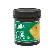 vitalis AQUATIC NUTRITION S顆粒 草食性慈鯛飼料 適用於非洲裂谷湖慈鯛, 120g, 1瓶