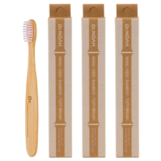 Dr.NOAH Maru 兒童牙刷 粉紅色, 3個, 粉紅色(刷毛), 1入