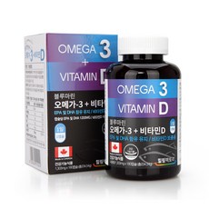 HEALING FACTORY 維他命D+Omega-3魚油膠囊, 180顆, 1罐