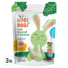 NOBI NOBI 娜比 兔兔小米菓, 15g, 3包, 起司蔬菜