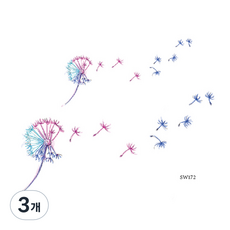 PARTY COSTUME 紋身貼紙 JT095 9.6 x 11.2 cm, 混合顏色, 3個