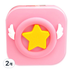 라이프포인트 천사 날개 렌즈케이스 날개 소, 핑크, 2개