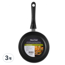 클린쿡 테프론 논스틱 IH 인덕션 프라이팬, 20cm, 3개