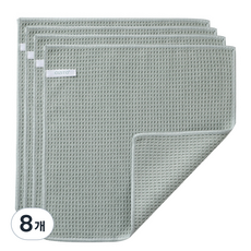 Rijisajeni粉彩鬆餅廚房抹布 綠色, 8個