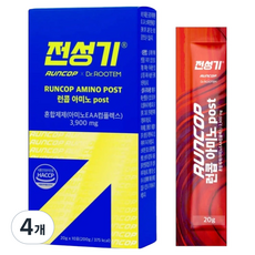 닥터루템 전성기 런콥 아미노 post BCAA EAA 러닝 런닝 보충제 10p, 200g, 4개