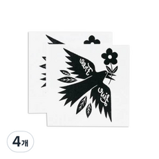 TATTLY 刺青貼紙, 無肋, 4個