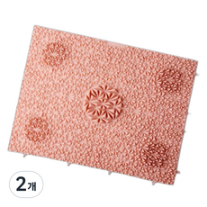 보니토리 발지압 마사지 다이아몬드 지압판, 다홍색, 2개