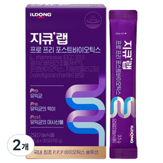 지큐랩 프로 프리 포스트바이오틱스 유산균 30p, 105g, 30정, 2개