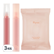 Flynn Dive Water Tint 01 Clear In + Breeze Velvet Tint 01 Red Wood + Lip & Eye Remover Pad Set, 3組, 3種