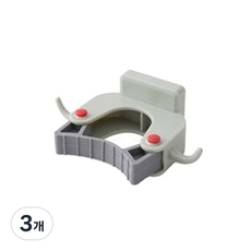 재미월드 보급형 청소도구 거치대, 3개, 그린
