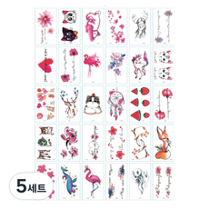 cinnamon girl 兒童彩色紋身貼紙 30入組, 5組, K款