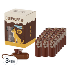 그린허그 초코향 배변봉투 270p + 디스펜서 세트, 브라운, 3세트