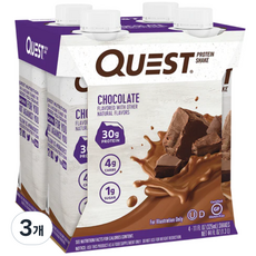 퀘스트뉴트리션 프로틴 30g 쉐이크 초콜릿맛, 325ml, 12개