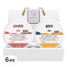 단심 건강차 2종 선물세트, 6세트, 산수유차 10p + 귤피차 10p