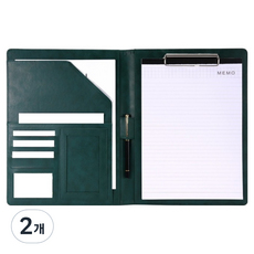 Toppia辦公用計算機簽核板文件夾, 2個, 綠色