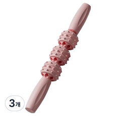포텐키트 가벼운 마사지롤러 29 x 5 cm, 3륜 핑크, 3개
