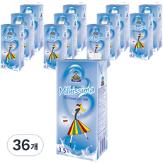 워비츠 밀키스마 멸균 흰우유, 1L, 36개