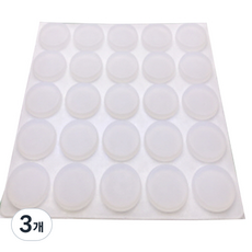 3M 범폰 미끄럼방지 스티커 반투명 A0029 25p, 3개, 투명
