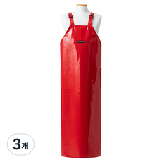로사홈 롱 비비드 방수 앞치마, 빨강, 3개