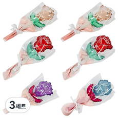 파티공구 꽃다발 풍선키트 6종 세트, 장미, 3세트