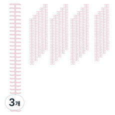 마다꾸미 라운드형 제본 컬러 루즈링 중형 20개입, 핑크반투명, 3개, 12mm