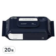 퓨어닷 아기 피부전용 로션 물티슈 캡형, 75g, 70매, 20개