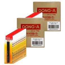 동아 대육각 아도르 색연필 일반 + 형광 세트, 24세트, 4색