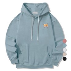 ILLUSO 男女通用 Logo 柴犬柔軟特級雙面連帽衫