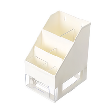 KEYWAY 聯府 美好收納組 附隔板 18 x 14.3 x 24.7cm, 白色, 1組