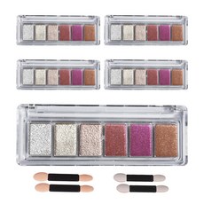 테네져 유리 오로라 미러 글리터 네일 파우더 6종 세트, A2, 5개