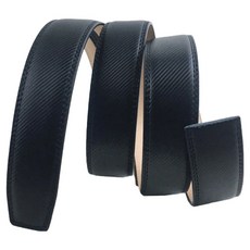 碳纖維牛皮自動扣皮帶帶身, 二層牛皮, 黑色, 寬3.5cm, 110~120cm