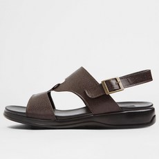 VONIN 男士天然牛皮 Link Leather 圖案涼鞋 CS350DBR