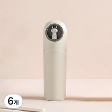 THE ZAKKA 膠囊兔便攜式牙刷盒, 白色, 6個