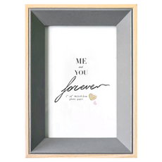 木紋雙色相框, 淺木灰, 1個