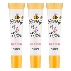 어퓨 립 스크럽, 허니앤밀크, 8ml, 3개