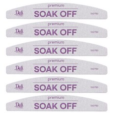 Deli Beauty 高級可卸式凝膠指甲銼刀, 1組, 6個