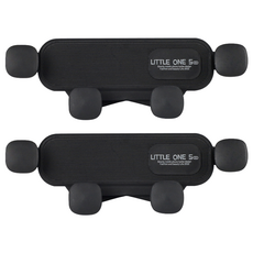 iamdue 車用無重力出風口手機支架 + 短版支架組, 2套, 黑色